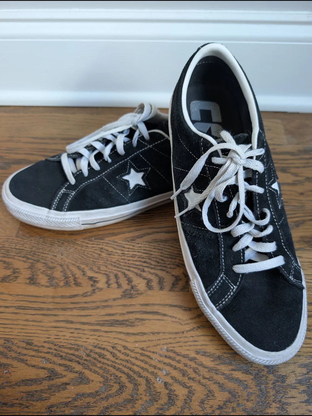 Converse One Star Pro Ox Skate Shoes Suede Black White Men 10 Women 11.5 159579C - Picture 7 of 13